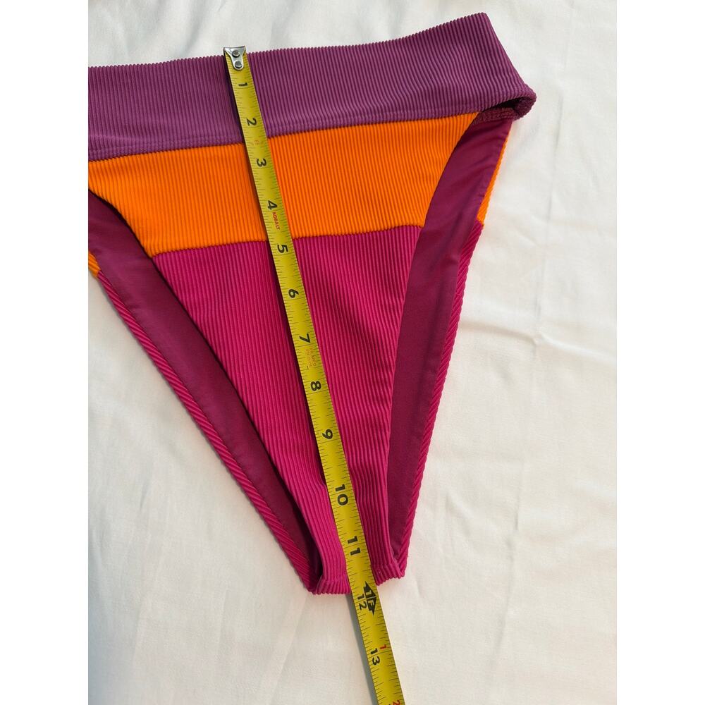 Beach Riot Anthropologie Alexis Colorblock Bikini Set SZ Top-M Bottom-S - Picture 5 of 10